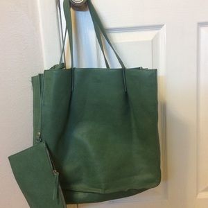 Green Free People vegan Tote bag.
